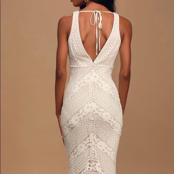 Lulus white lace mermaid style dress - Picture 2 of 4